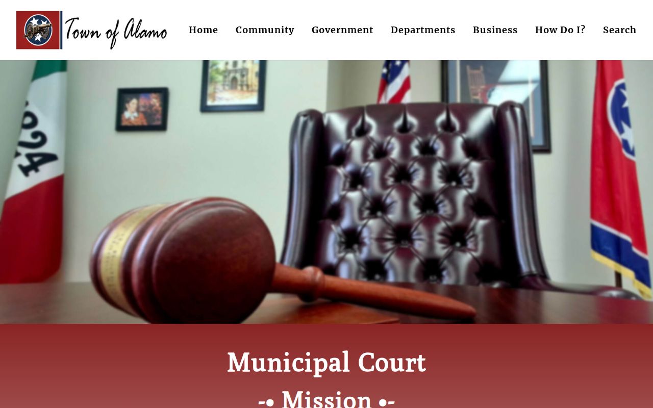Alamo Municipal Court procedures for Alamo criminal records