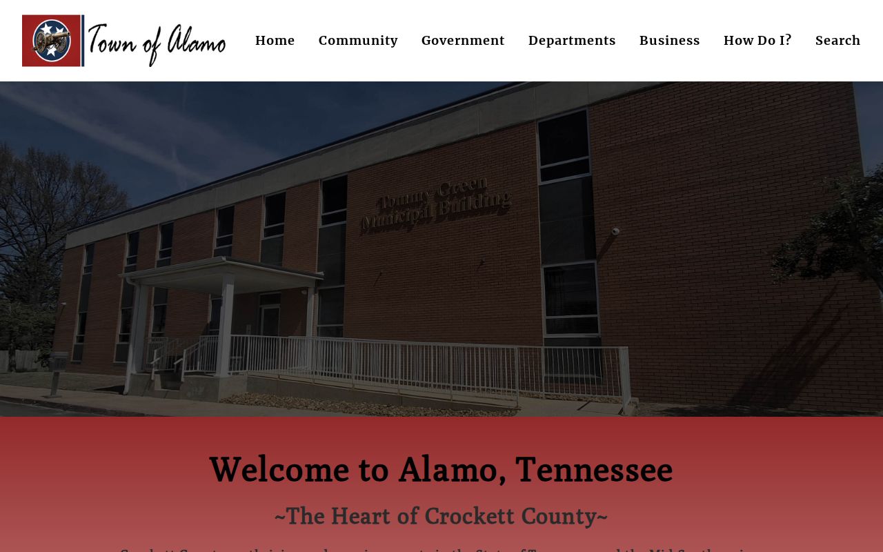 Town of Alamo government source for Alamo criminal records offices