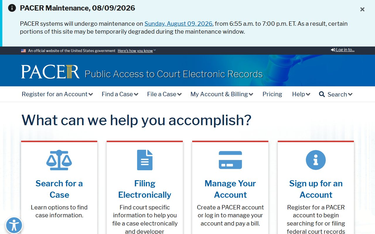 Crockett County federal criminal court case PACER search