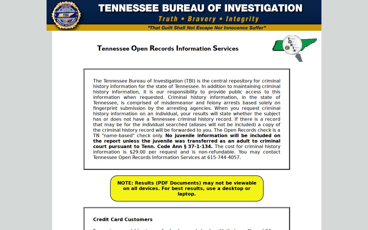 TORIS search for Crockett County criminal records